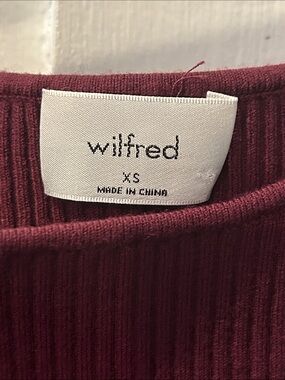 Wilfred Ribbed dress in Burgundy